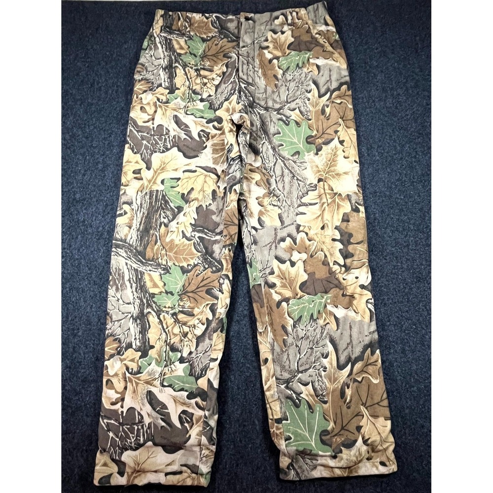 Advantage Hunting Pants Mens‎ Large Multi Camo Oak Leaf Fleece Mid Rise Outdoor
